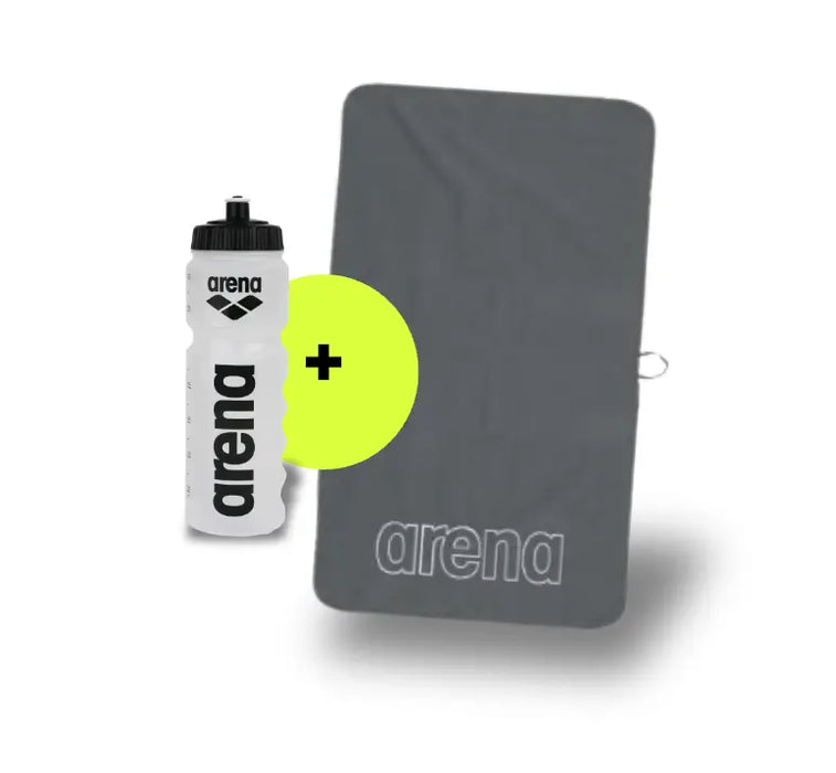 Arena Essentials Bundle: Handdoek + Waterfles Arena