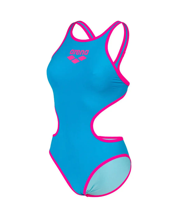 W One Biglogo One Piece turquoise-fluopink Arena