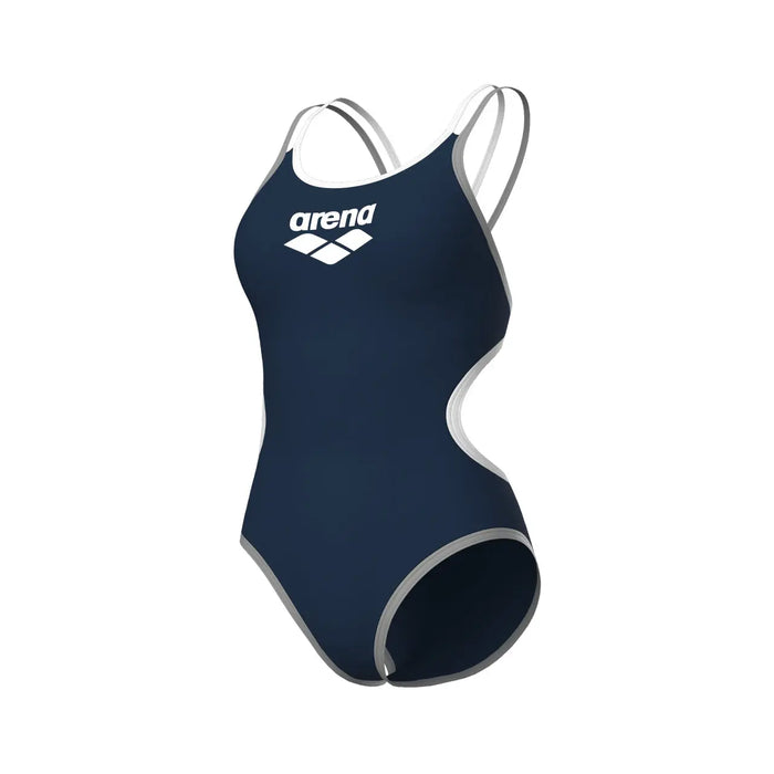 W One Double Cross Back One Piece navy-white-silver Arena