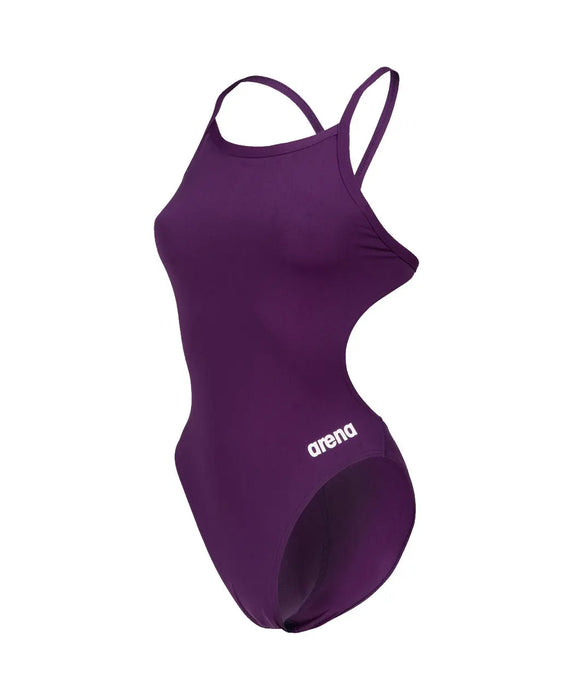 W Team Swimsuit Challenge Solid plum-white Arena