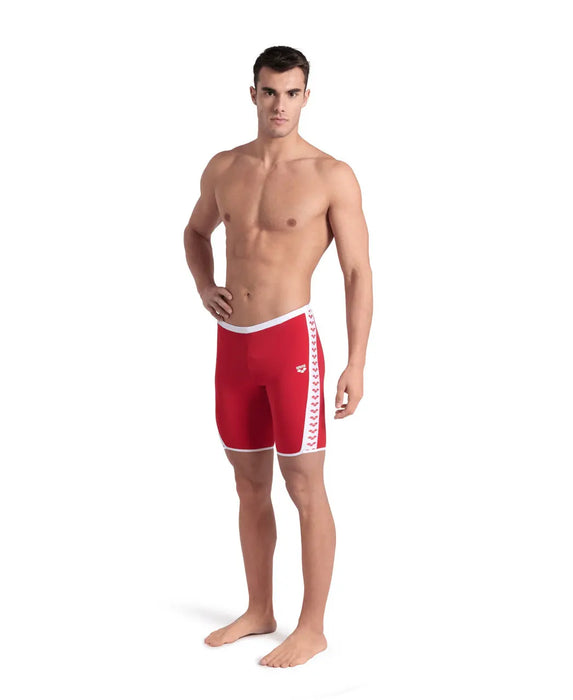 M Icons Swim Jammer Solid red-white Arena