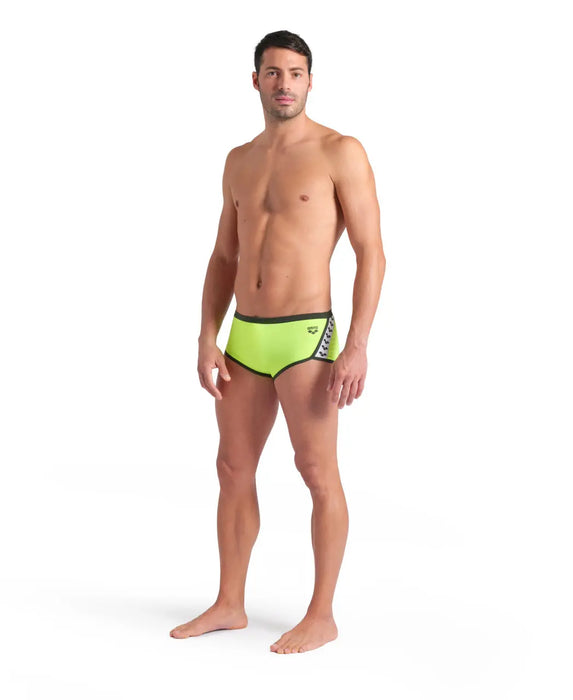 M Icons Swim Low Waist Short Solid artic lime-darksage Arena