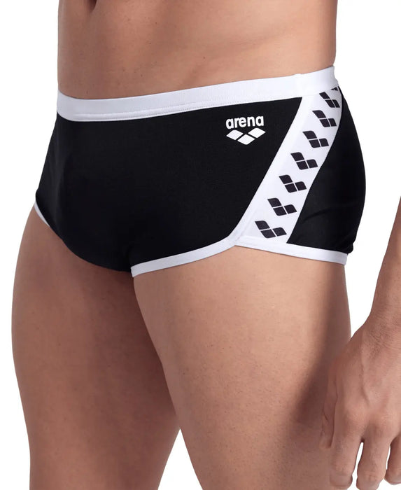 M Icons Swim Low Waist Short Solid black-white Arena