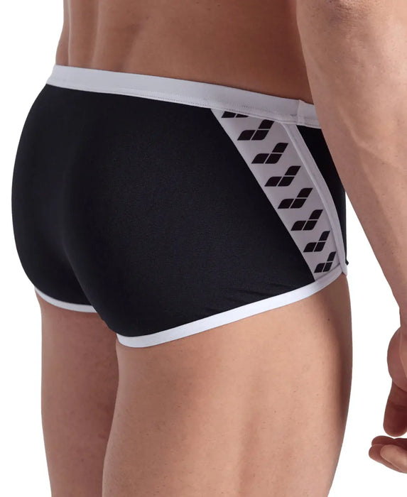 M Icons Swim Low Waist Short Solid black-white Arena