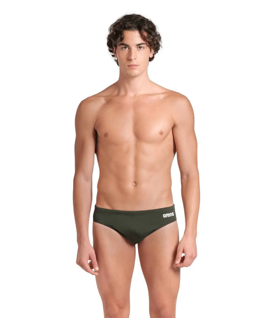 M Team Swim Brief Solid dark sage-white Arena