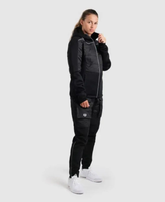 Team Hooded FZ Half-Quilted Jacket black Arena