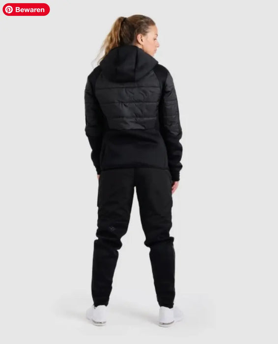 Team Hooded FZ Half-Quilted Jacket black Arena