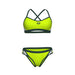 W Icons Bikini Cross Back Solid artic lime-dark sage Arena