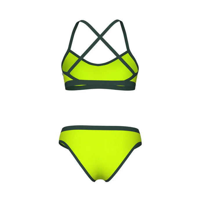 W Icons Bikini Cross Back Solid artic lime-dark sage Arena