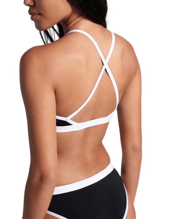 W Icons Bikini Cross Back Solid black-white Arena