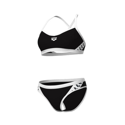 W Icons Bikini Cross Back Solid black-white Arena