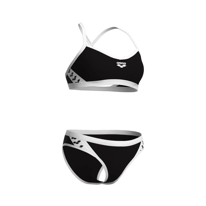 W Icons Bikini Cross Back Solid black-white Arena