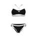 W Icons Bikini Cross Back Solid black-white Arena