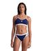 W Icons Bikini Cross Back Solid navy-white Arena
