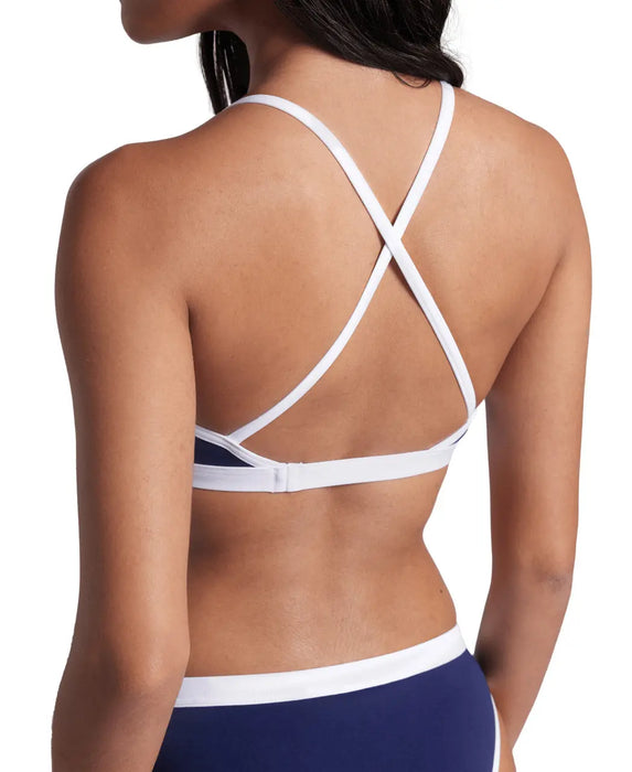 W Icons Bikini Cross Back Solid navy-white Arena