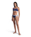 W Icons Bikini Cross Back Solid navy-white Arena