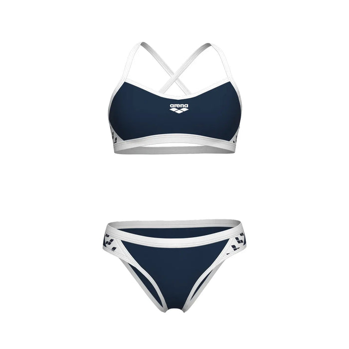 W Icons Bikini Cross Back Solid navy-white Arena