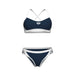 W Icons Bikini Cross Back Solid navy-white Arena