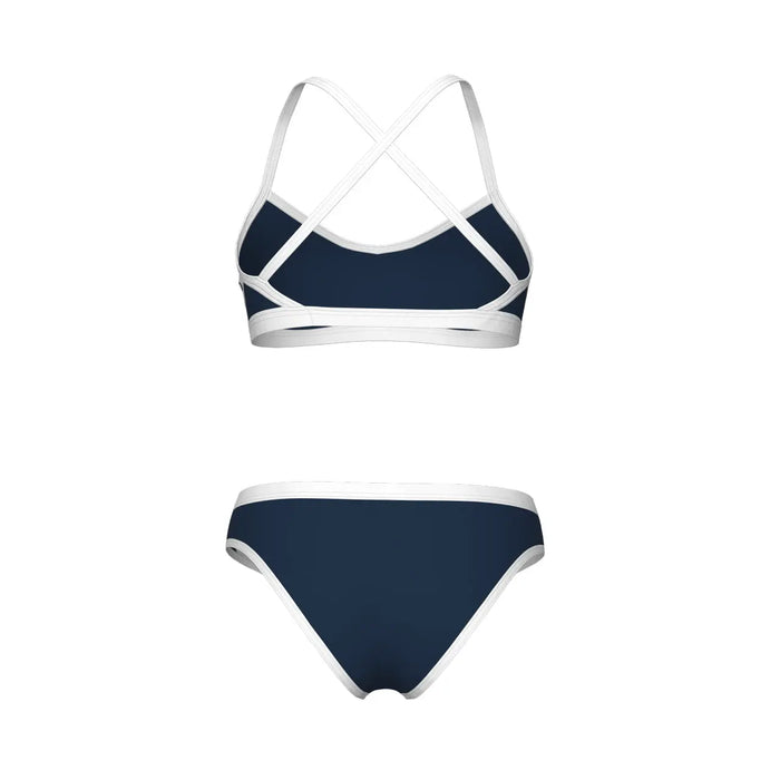 W Icons Bikini Cross Back Solid navy-white Arena