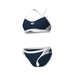W Icons Bikini Cross Back Solid navy-white Arena
