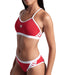 W Icons Bikini Cross Back Solid red-white Arena