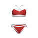 W Icons Bikini Cross Back Solid red-white Arena