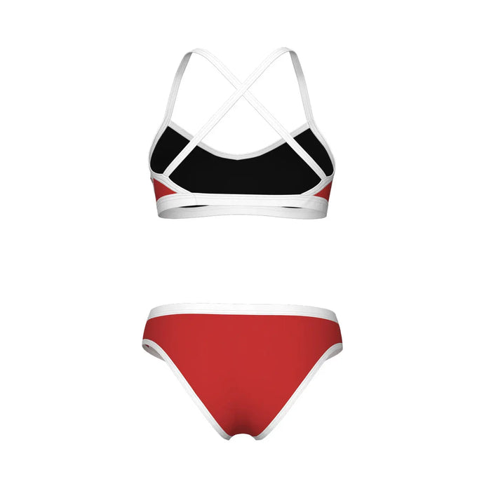 W Icons Bikini Cross Back Solid red-white Arena