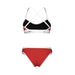 W Icons Bikini Cross Back Solid red-white Arena