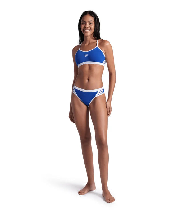 W Icons Bikini Cross Back Solid royal-white Arena