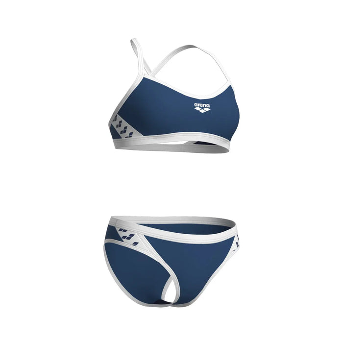 W Icons Bikini Cross Back Solid royal-white Arena