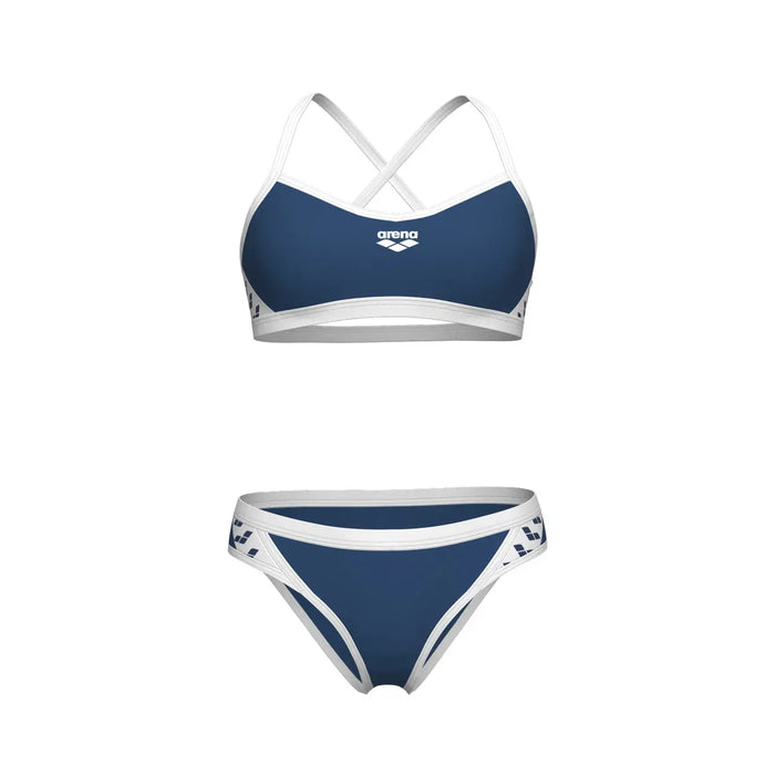 W Icons Bikini Cross Back Solid royal-white Arena