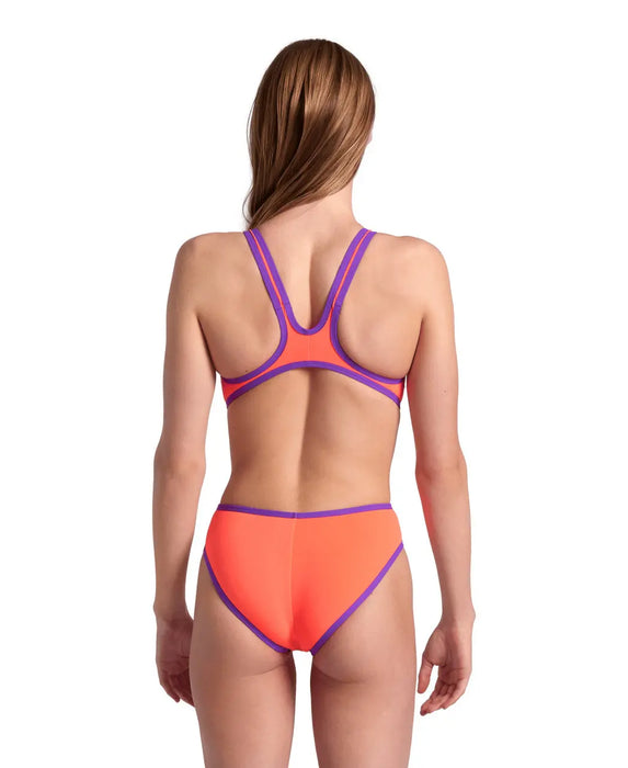 W One Biglogo One Piece bright coral-purple Arena