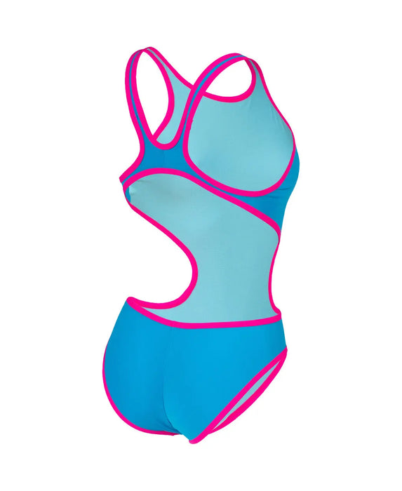 W One Biglogo One Piece turquoise-fluopink Arena