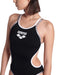 W One Double Cross Back One Piece black-white-silver Arena