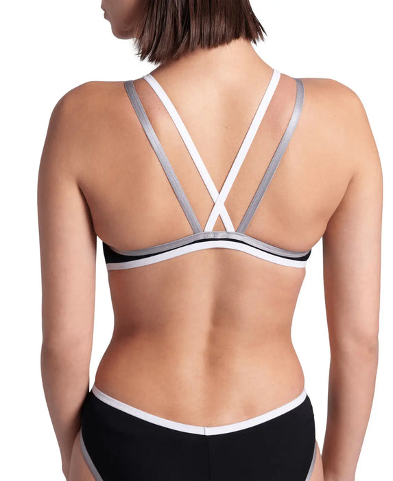 W One Double Cross Back One Piece black-white-silver Arena