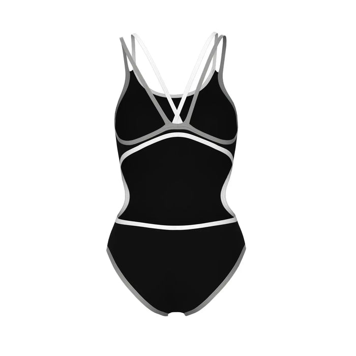 W One Double Cross Back One Piece black-white-silver Arena