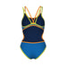W One Double Cross Back One Piece blue-orange-green Arena