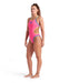 W One Double Cross Back One Piece pink-blue river Arena