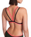 W One Double Cross Back One Piece sage-black-fluo red Arena