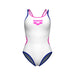 W One Double Cross Back One Piece white-blue-pink Arena