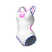 W One Double Cross Back One Piece white-blue-pink Arena
