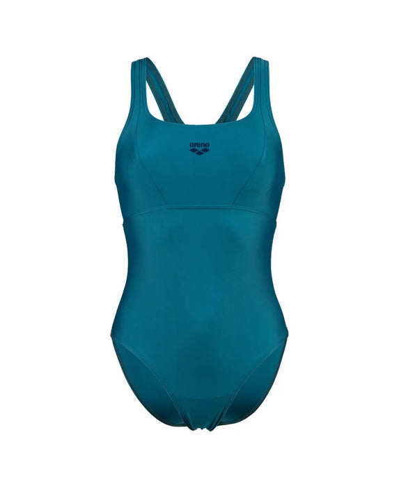 W Solid Swimsuit Control Pro Back B deepteal Arena