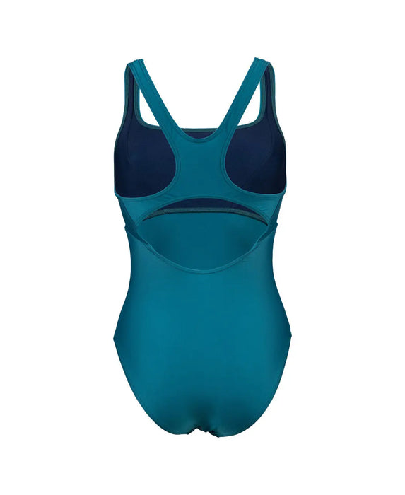 W Solid Swimsuit Control Pro Back B deepteal Arena