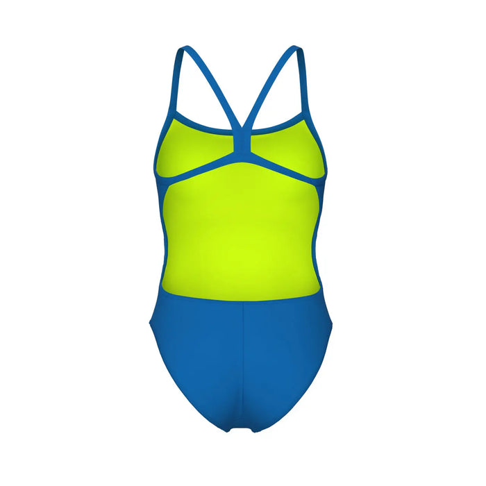 W Swimsuit Challenge Solid Team blue river-artic lime Arena