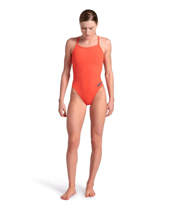 W Swimsuit Challenge Solid team-bright-coral Arena