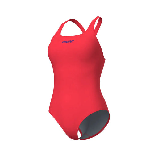 W Swimsuit Swim Pro Solid Team bright-coral/plum Arena