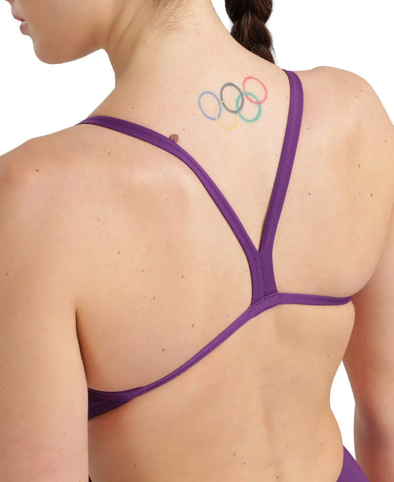 W Team Swimsuit Challenge Solid plum-white Arena