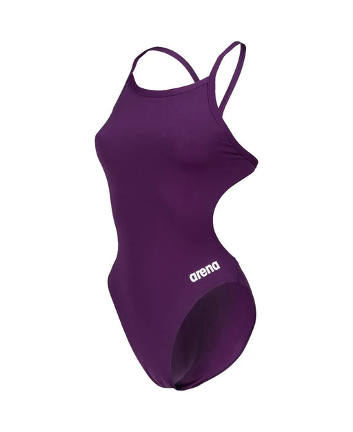 W Team Swimsuit Challenge Solid plum-white Arena
