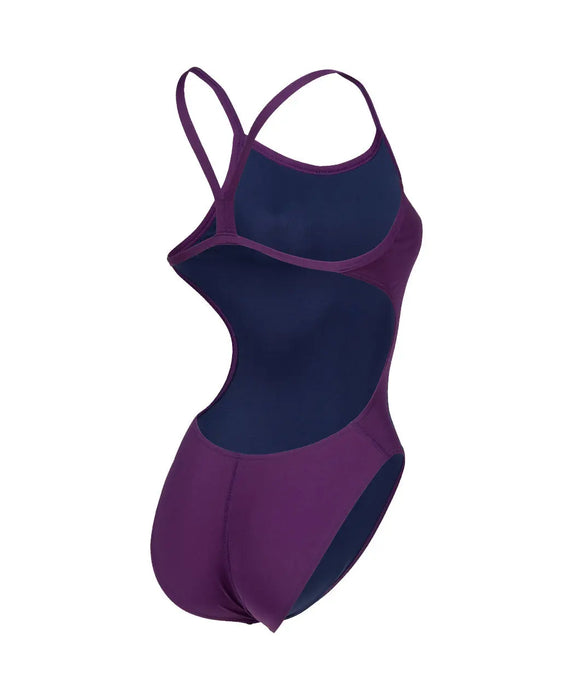 W Team Swimsuit Challenge Solid plum-white Arena