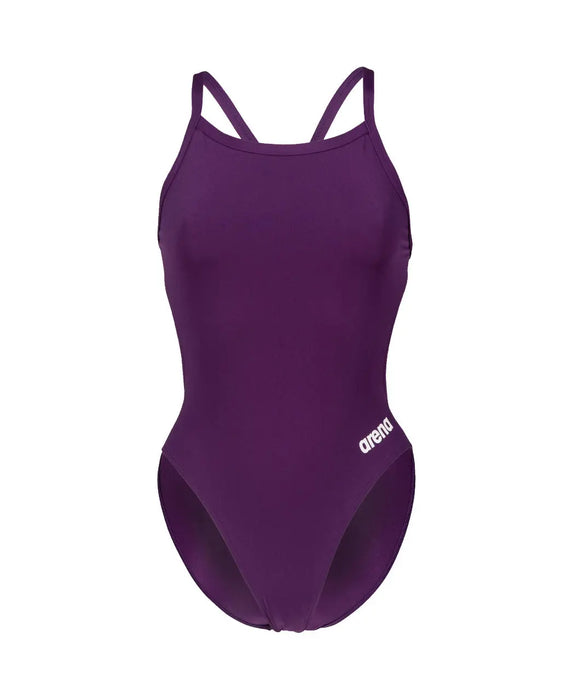 W Team Swimsuit Challenge Solid plum-white Arena
